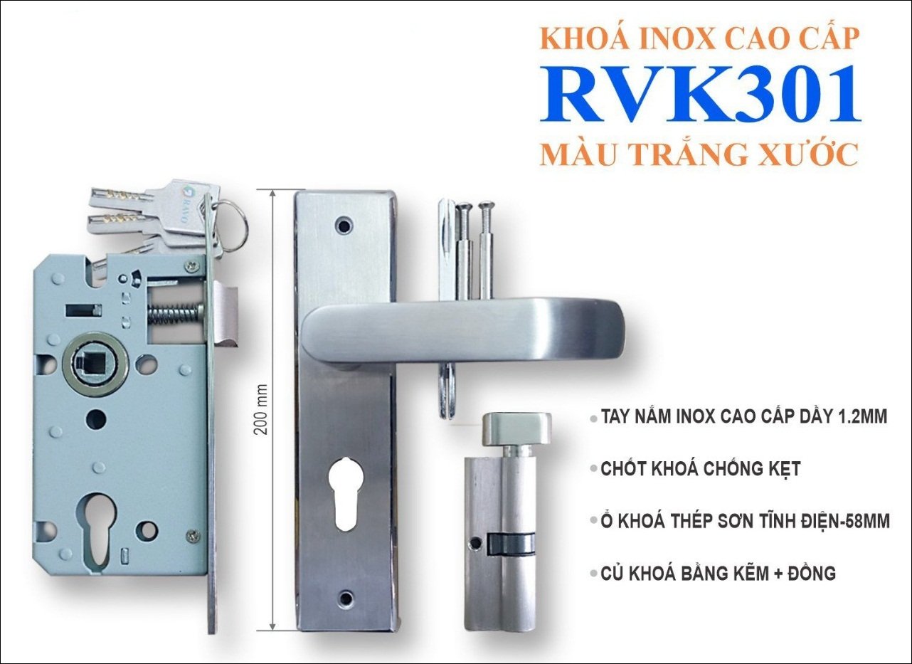 Khóa cửa tay gạt và bản lề